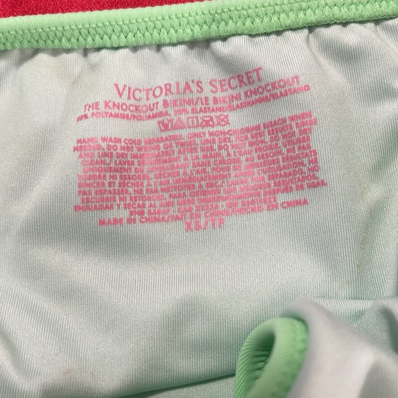 S victoria’s Secret triangle rhinestones bikini white /blue/green 2 pc set - Picture 8 of 9